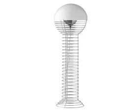 Stojací lampa Wire, chrome/white