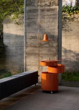 Stolek Barboy, glossy fresh orange