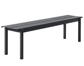 Lavice Linear Steel Bench 170 cm, black