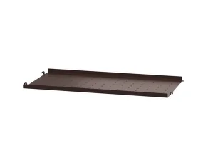 Police String Metal Shelf Low Edge 58 x 30, dark brown