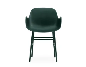 Židle Form s područkami Steel, green