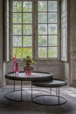 Konferenční stolek Round tray coffee table set, small/large