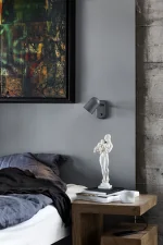 Nástěnná lampa Buddy, dark grey