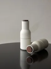 Mlýnky na sůl a pepř Bottle Ceramic set 2ks, sand / walnut