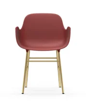 Židle Form s područkami Brass, red