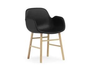 Židle Form s područkami Oak, Ultra Leather