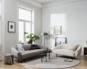 Sofa Plis 3-Seater, dark grey