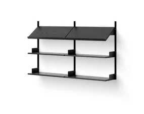Policová sestava Office Shelf, black ash/black