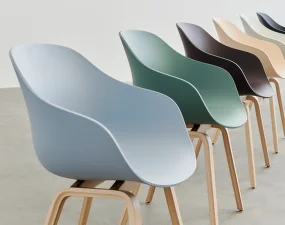 Židle AAC 222 Lacquered Oak Veneer, fall green