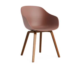 Židle AAC 222 Lacquered Walnut Veneer, soft brick
