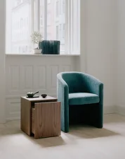 Odkládací stolek Mass Side Table w. Drawer, natural walnut