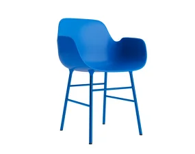 Židle Form s područkami Steel, bright blue