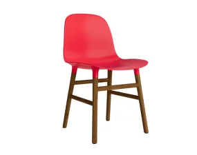 Židle Form Walnut, bright red