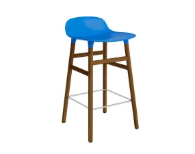 Barová židle Form 65 cm Walnut, bright blue
