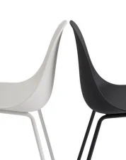 Židle Fiber Side Chair Sled Base, black