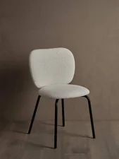 Jídelní židle Rico Side Chair, Soft Bouclé off-white / black