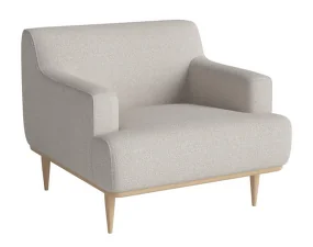 Křeslo Dover, white pigmented oiled oak / Adria beige