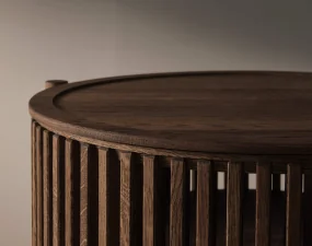 Konferenční stolek Story Ø60, dark oiled oak