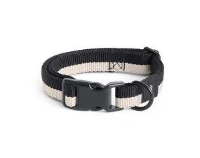 Obojek pro psa Dogs Collar Flat S/M, black/white