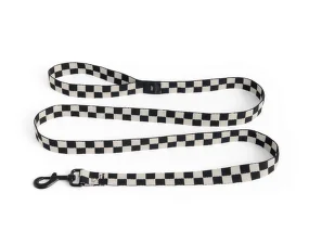 Vodítko Dogs Leash Flat M/L, black/white check