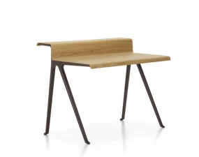 Pracovní stůl Courier, light oak/dark bordeaux