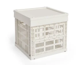 Plastové víko Colour Crate Medium Square/Cube, off-white