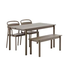 Lavice Linear Steel Bench 170 cm, taupe