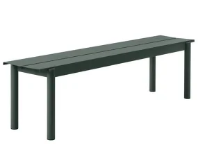Lavice Linear Steel Bench 170 cm, dark green