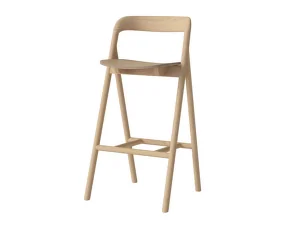 Barová stolička Fenri 65 cm, white pigmented oiled oak