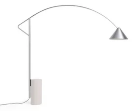 Stojací lampa Compass, brushed aluminium
