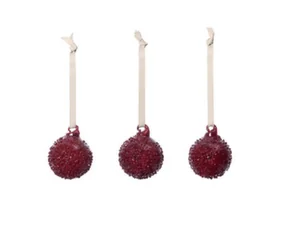 Vánoční baňky Flurry S set 3ks, picante red