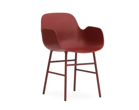 Židle Form s područkami Steel, red
