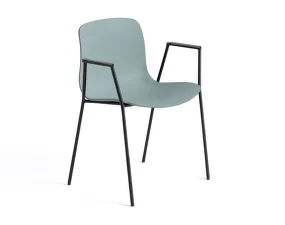 Židle AAC 18 Black Powder Coated Steel, dusty blue