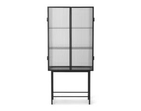 Vitrína Haze Reeded glass, black
