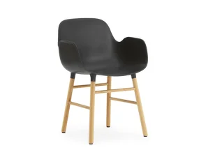 Židle Form s područkami Oak, black