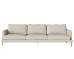 Pohovka Veneda 4místná, white pigmented oiled oak/Ascot beige