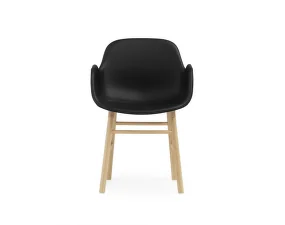 Židle Form s područkami Oak, Ultra Leather
