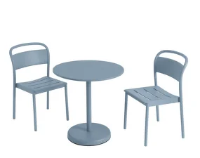 Stolek Linear Steel Café Table Ø70, pale blue