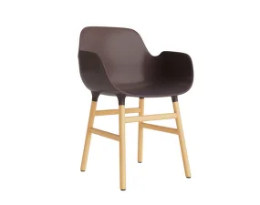 Židle Form s područkami Oak, brown