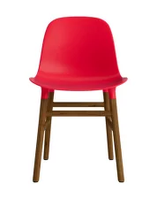 Židle Form Walnut, bright red
