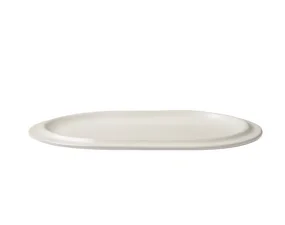 Servírovací talíř Edge Serving Plate Ecru Stoneware, 21x30 cm
