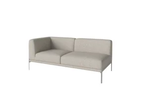 Dvoumístná otevřená pohovka Caisa Brushed Steel / Nantes sand, levá