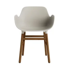 Židle Form s područkami Walnut, light grey