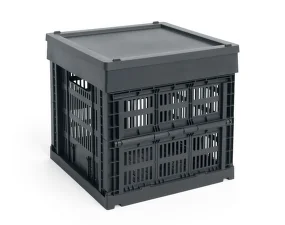 Plastové víko Colour Crate Medium Square/Cube, charcoal