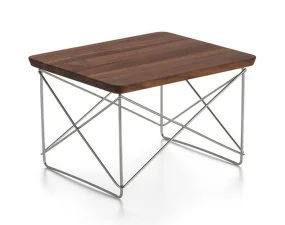 Occasional Table LTR, walnut / stainless steel