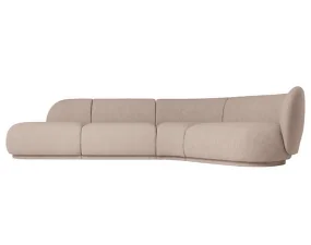 Rohová modulová pohovka Rico Soft Bouclé, natural