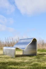 Zahradní lavice Dream View 100 cm, brushed steel