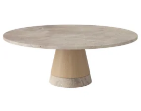 Konferenční stolek Piro Ø90 H36, beige marble