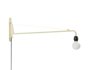 Nástěnná lampa Petite Potence, Prouvé Blanc Colombe (Ecru)