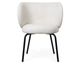 Jídelní židle Rico, Bouclé off-white / black